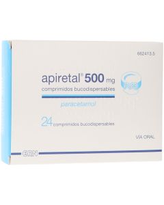 APIRETAL 500 mg COMPRIMIDOS BUCODISPERSABLES, 24 comprimidos
