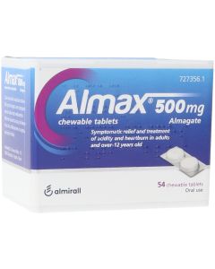 ALMAX 500 mg COMPRIMIDOS MASTICABLES,54 comprimidos