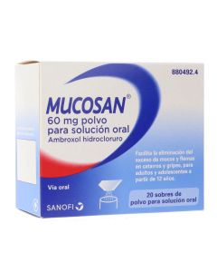 Mucosan 60 mg 20 sobres polvo para solución oral