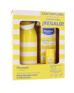 Pack Mustela con Leche solar SPF50+ y Stick Solar SPF50+