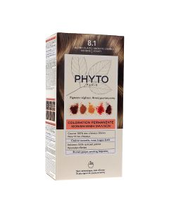 PHYTO HAIR COLOR 8.1 Rubio Claro Cendré | Coloración Permanente Vegetal