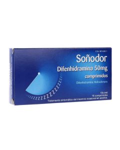 Soñodor difenhidramina 50 mg 16 comprimidos