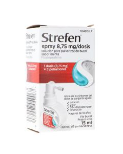 Strefen spray 8,75 mg/dosis solución para pulverización bucal 1 frasco 15 ml (sabor menta)