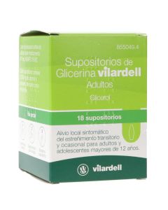 Supositorios de glicerina vilardell adultos 3 g 18 supositorios