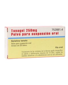 Tanagel 250 mg 20 sobres polvo para suspensión oral