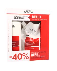 Vichy Dercos pack Champú Energy+ y Ecorefill formato 500ml